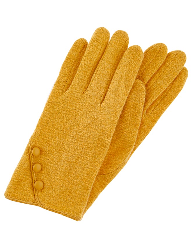 Wool Gloves With Buttons
