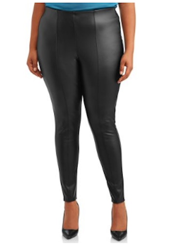 Alivia Ford Women's Plus Size Stretch Faux Leather Leggings
