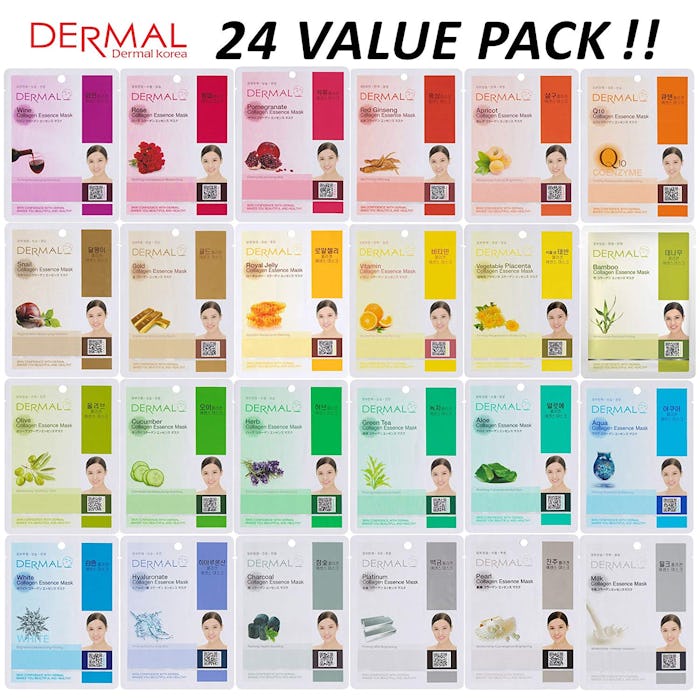 DERMAL Collagen Facial Mask Sheets (24-Pack)