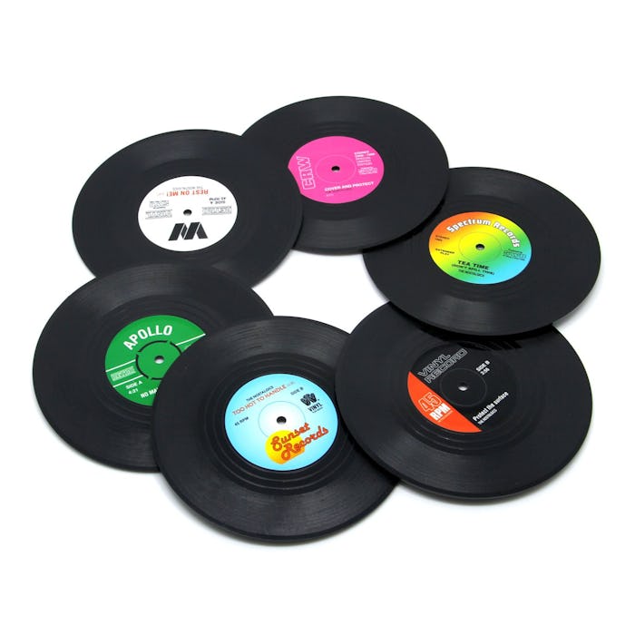 DuoMuo Vinyl Record Coasters (6-Pack)