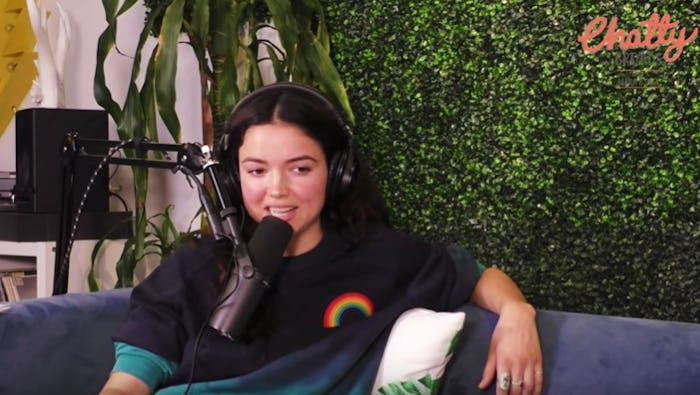 bekah Martinez doing her podcast, chatty broads