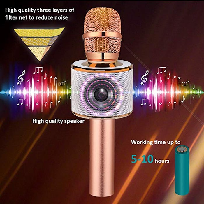 BONAOK Wireless Bluetooth Karaoke Microphone