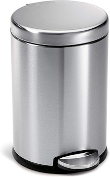 simplehuman 4.5 Liter / 1.2 Gallon Compact Round Trash Can