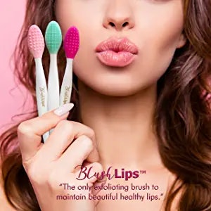 BlushLips 2-1 Double-Sided Silicone Exfoliating Lip Brush Tool