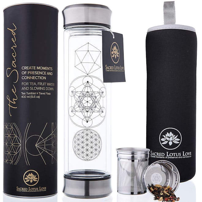 The Sacred Glass Tea Infuser Bottle