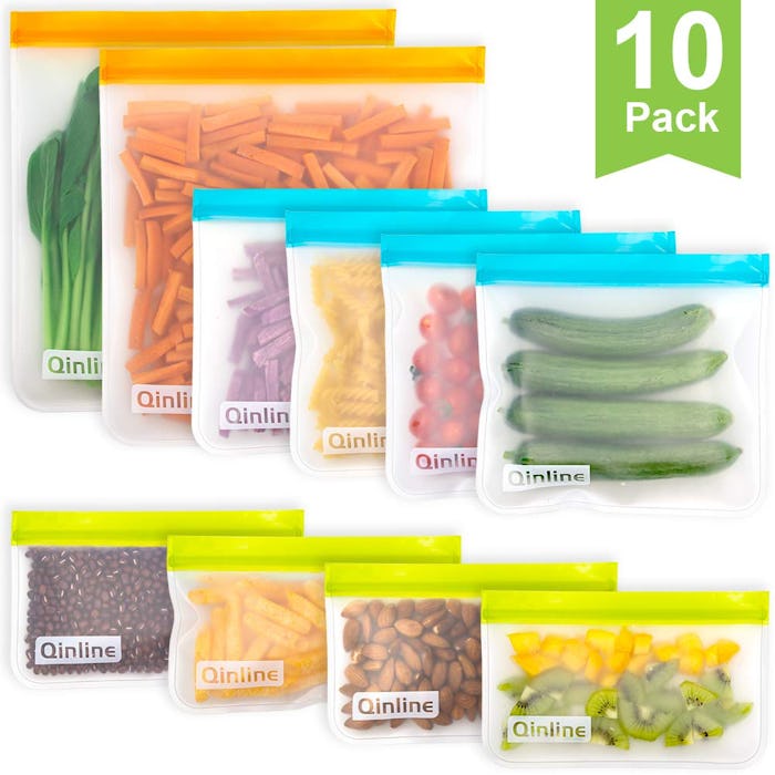 Qinline Reusable Storage Bags (10-Pack) 