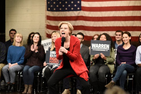 SATURDAY NIGHT LIVE -- "Kristen Stewart" Episode 1772 -- Pictured: Kate McKinnon as Elizabeth Warren...