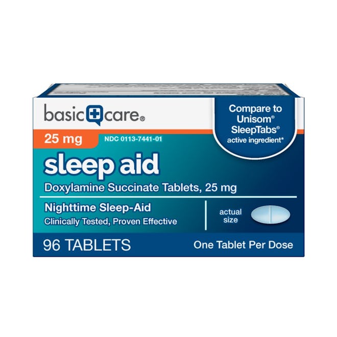 Basic Care Sleep Aid Doxylamine Succinate Tablets (96 count)