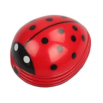 E ECSEM Portable Beetle Ladybug Mini Desktop Vacuum