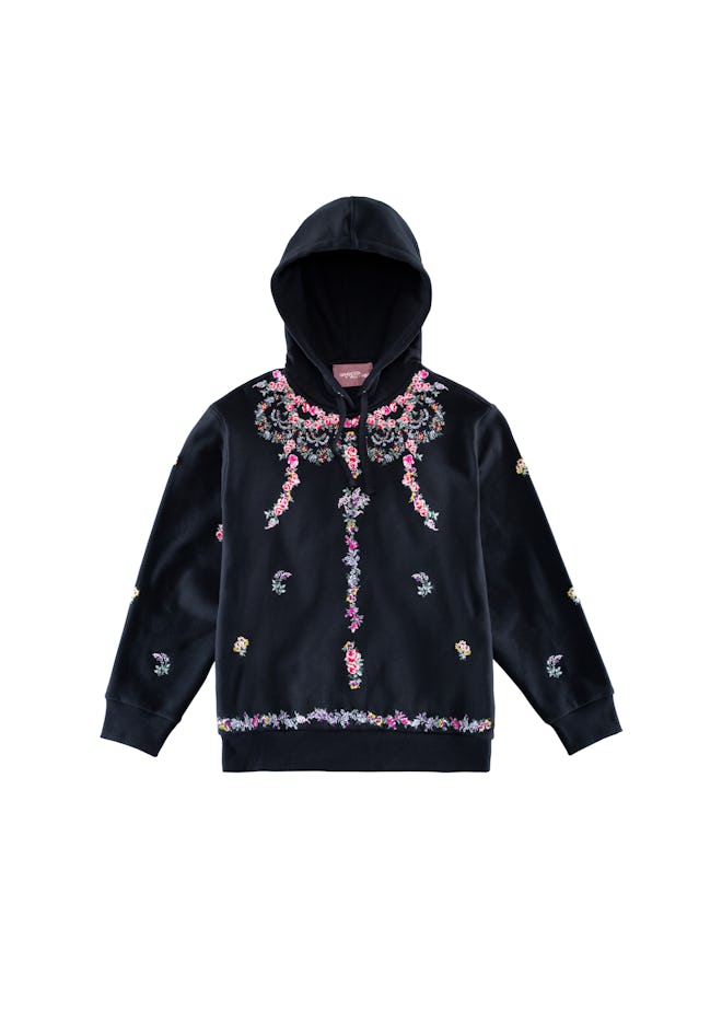 Hooded Top With Embroidery
