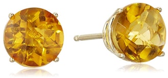 Amazon Collection 10K Gold Cushion-Cut Stud Earrings