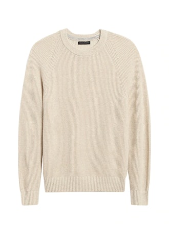 Ribbed Crew-Neck Sweater