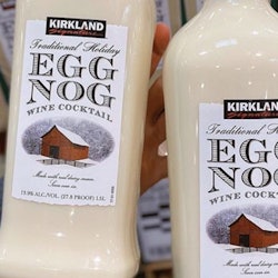 Costco has an eggnog wine cocktail you can serve on ice. 