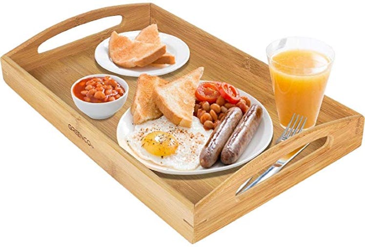 Greenco Bamboo Butler Serving Tray 