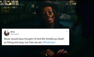 Tweet about Wiz Khalifa as Death in Dickinson