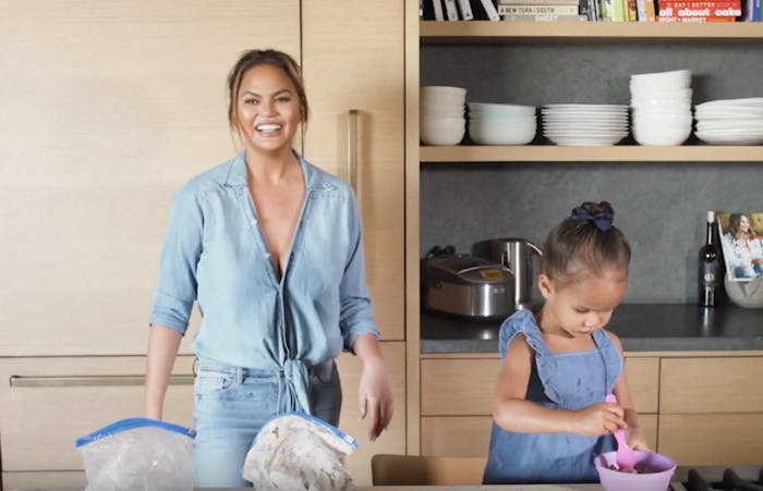 Chrissy Teigen's new cooking video with daughter, Luna, proves that they both love food.