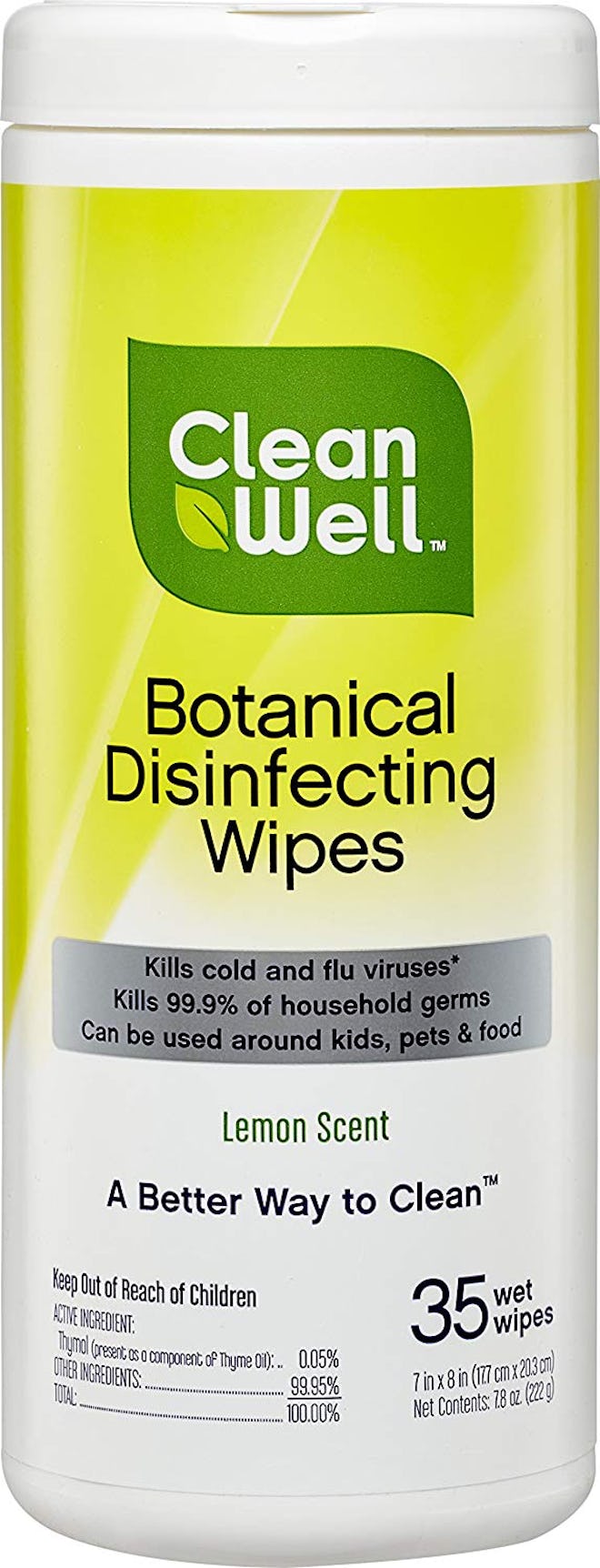 CleanWell Botanical Antibacterial Disinfecting Wipes
