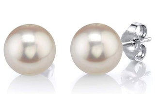 The Pearl Source Freshwater Cultured Pearl Earrings With 14K Gold