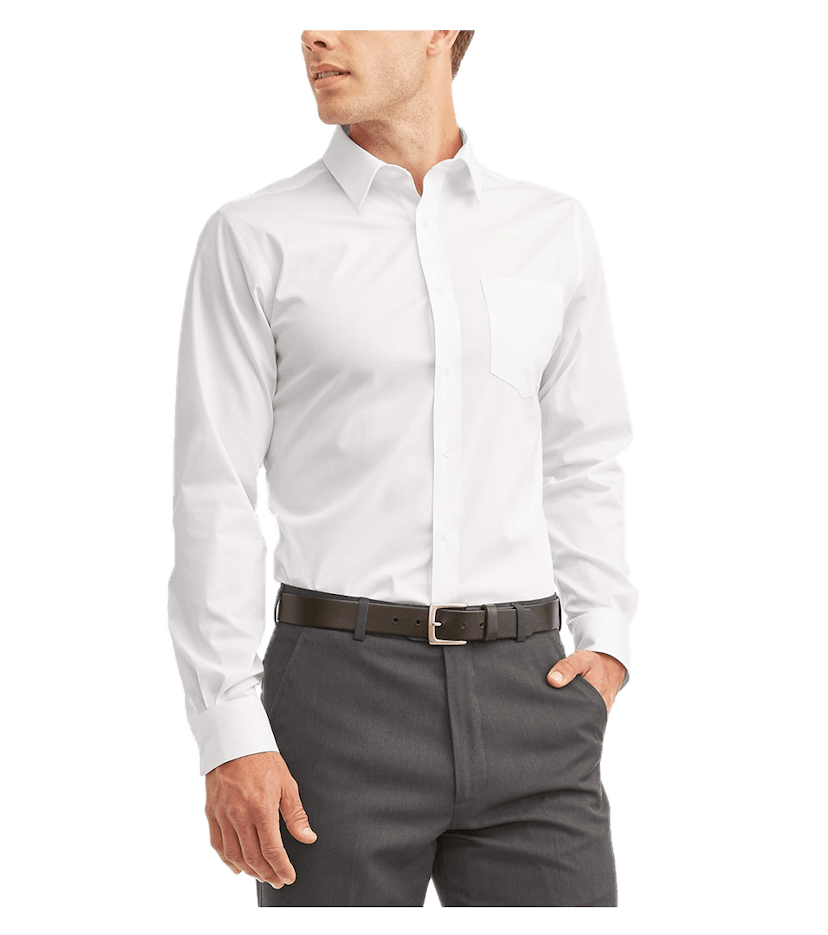 George Men's Long Sleeve Performance Dress Shirt