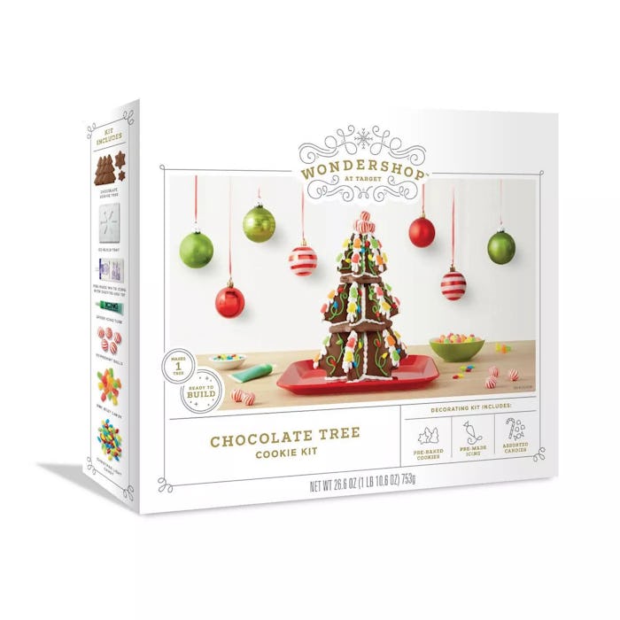 Target's gingerbread cookie tree comes with 18 cookie pieces to create a festive centerpiece.