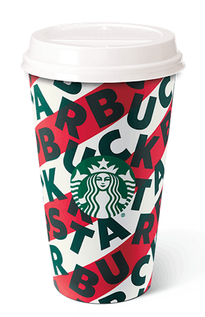 Starbucks' candy cane holiday cup for 2019. 