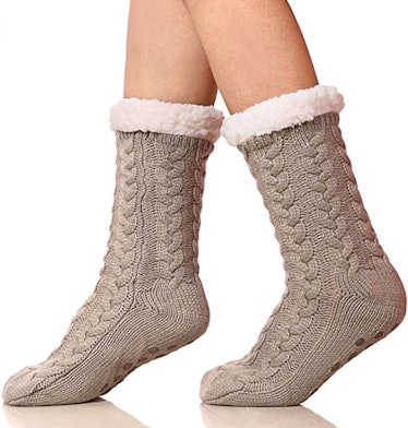 SDBING Women's Fleece-lined  Slipper Socks