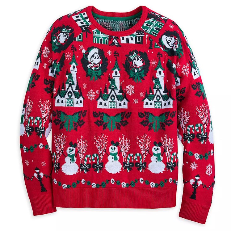 Mickey and Minnie Mouse Light-Up Holiday Sweater for Women