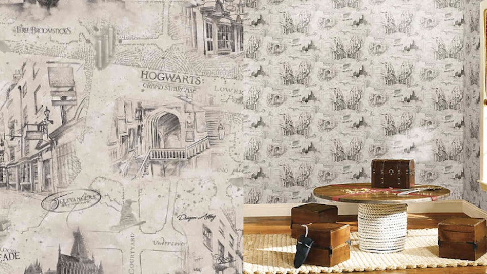 Harry Potter Peel Stick Wallpaper Turns A Muggle Room Into The Harry Potter Peel Stick Wallpaper Turns A Muggle Room Into The