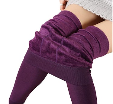 Romastory Winter Warm Women Velvet Elastic Leggings