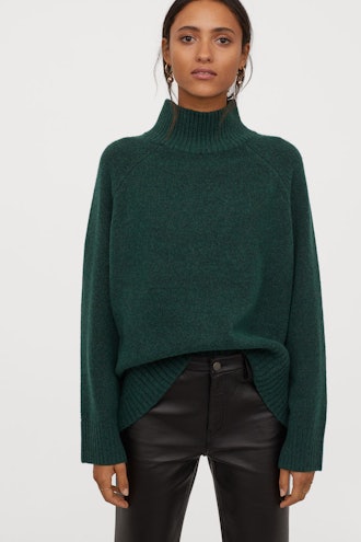 Knit Mock-Turtleneck Sweater