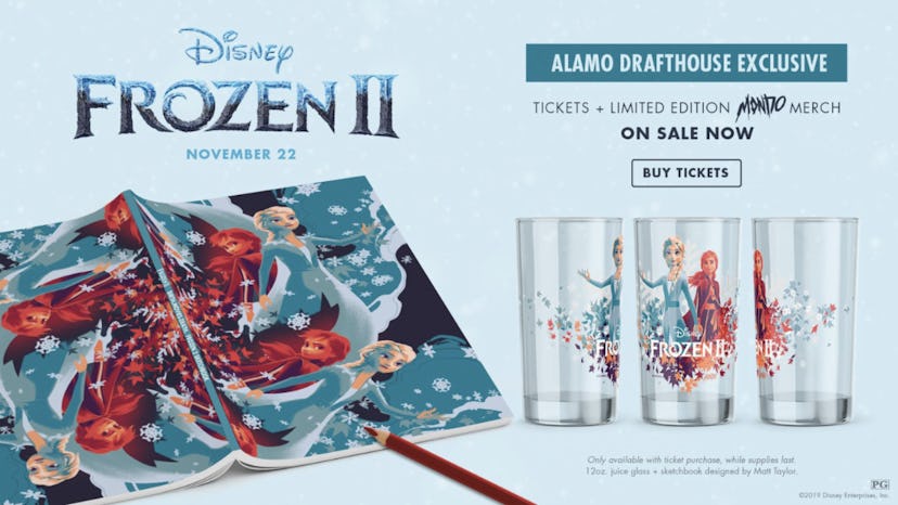 A poster announcing Disney Frozen 2 Parties at Alamo Drafthouse