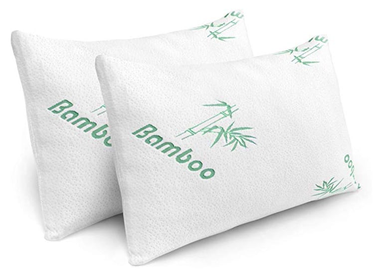 Cooling Shredded Memory Foam Bed Pillows with Bamboo Covers (2-Pack)