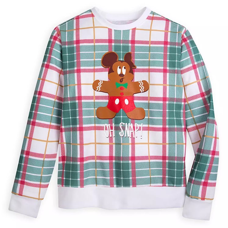 Mickey Mouse Holiday Plaid Sweatshirt for Adults