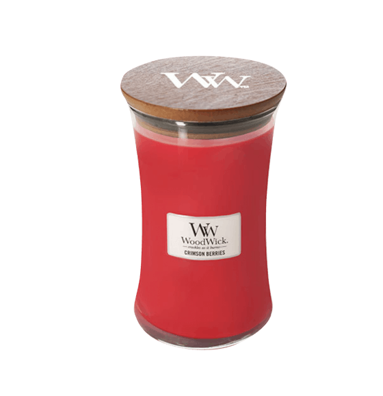 Crimson Berries Large Hourglass Candle