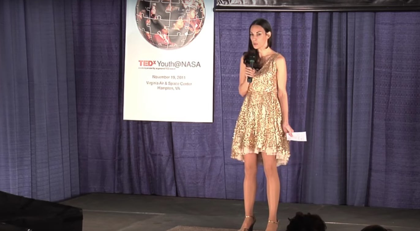 A scientist wore a sparkly dress to a NASA event after a request from a group of girls
