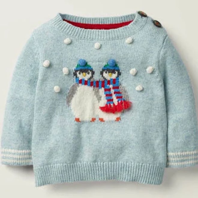 Mini Boden Cloudburst Penguin Sweater