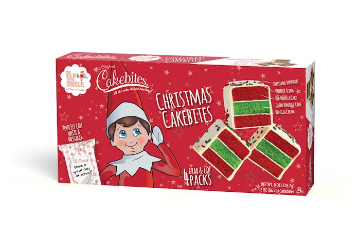 Elf on the shelf Christmas Cakebites treat sold exclusively at Walmart