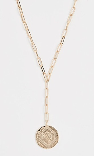 Ana Coin Lariat Necklace
