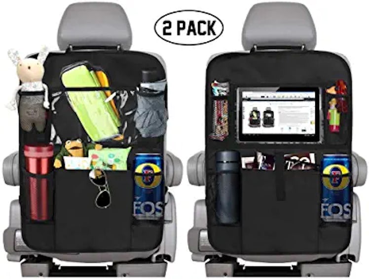 KNGUVTH Backseat Car Organizer Kick Mats