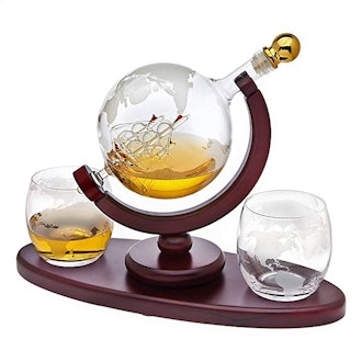 Godinger Whiskey Decanter Globe Set 