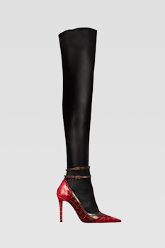 Contrasting Heeled Boots