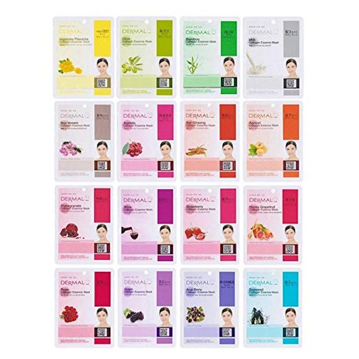 DERMAL Facial Sheet Masks (16-Pack)