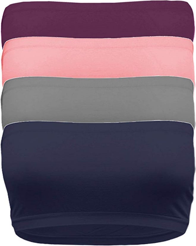 OLLIE ARNES Strapless Seamless Stretch Bandeaus (4-Pack)