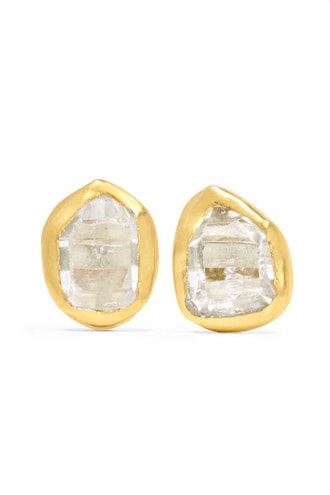 Pippa Small 18-Karat Gold Herkimer Diamond Earrings