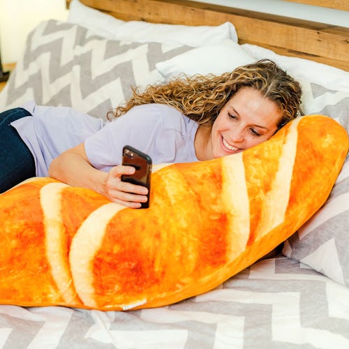 Cheddar's Scratch Kitchen has four foot long croissant body pillows for new parents. 