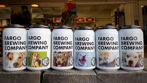 Fargo Brewing Company have limited-edition cans that feature adoptable dogs.