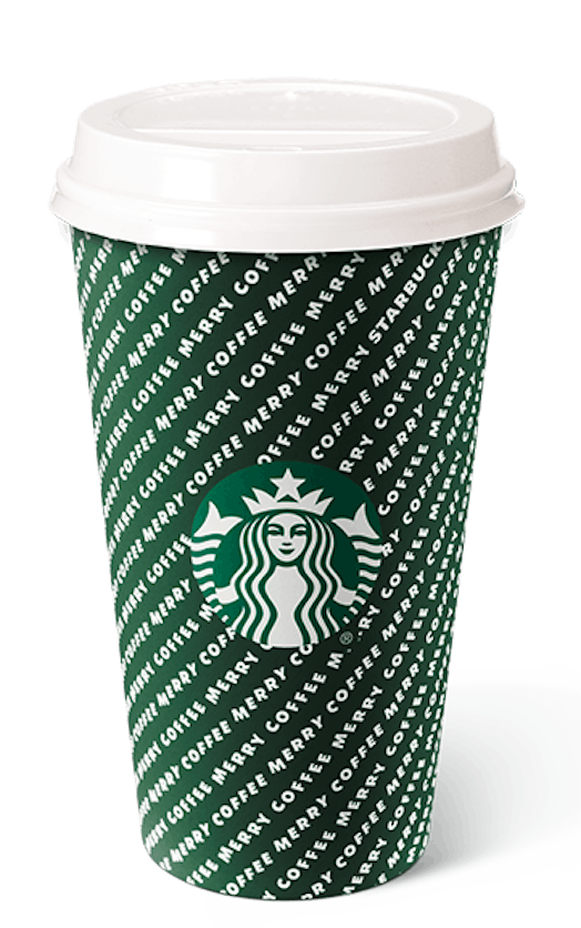 The Merry Stripes holiday cup from Starbucks is one of four new holiday cups at Starbucks.
