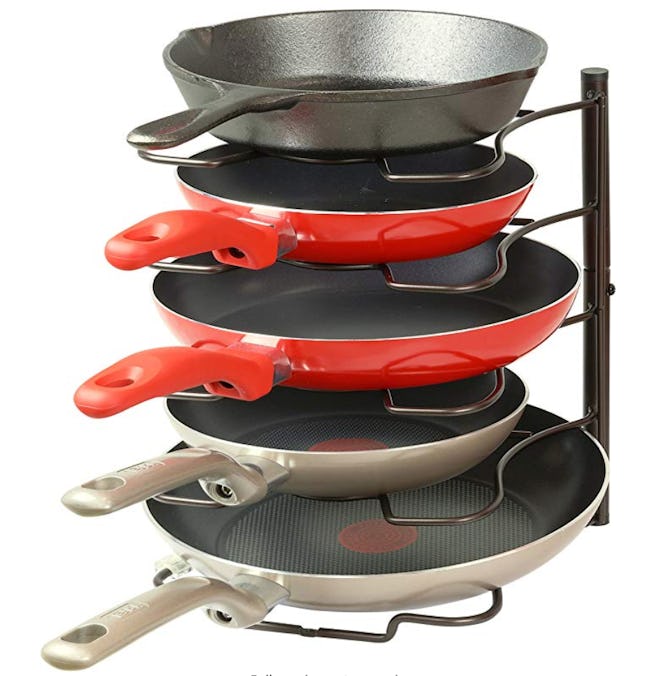 SimpleHouseware Kitchen Cabinet Pan and Pot Lid Organizer Rack