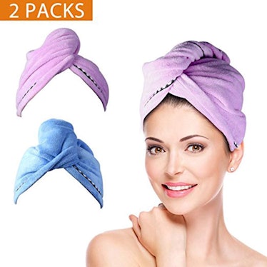  Duomishu Hair Towel Wraps (2-Pack)