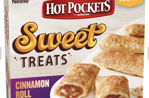 Hot Pockets Sweet Treats come in two cinnamon-heavy dessert flavors, Cinnamon Roll and Apple Cinnamo...